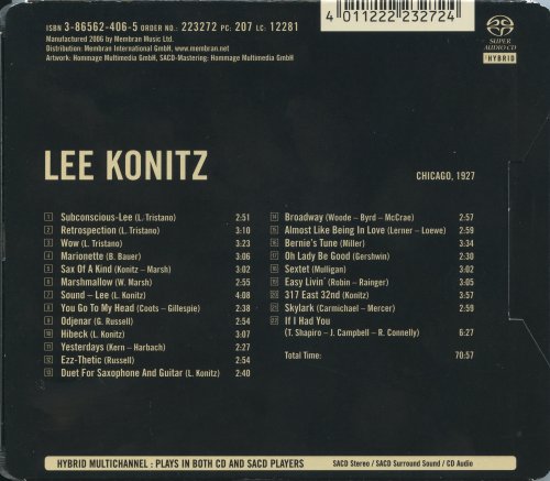 Lee Konitz - Supreme Jazz (2006) [SACD]