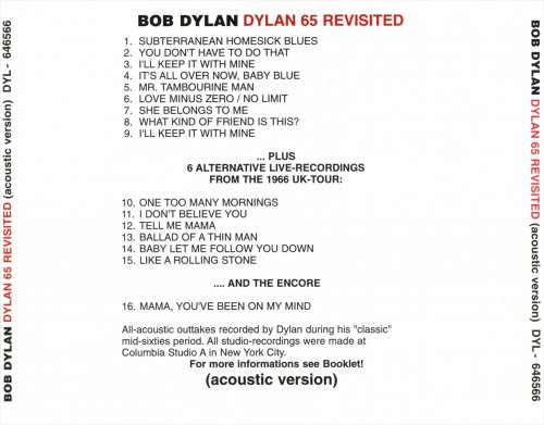 Bob Dylan - Dylan 65 Revisited (Acoustic Version) (1998)