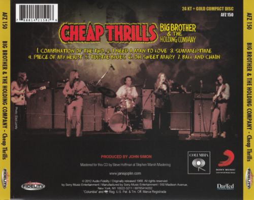 Big Brother & The Holding Company - Cheap Thrills (Audio Fidelity, 2012)