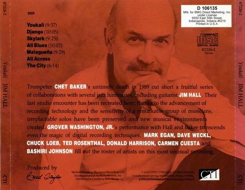 Jim Hall - Youkali (1992) CD Rip