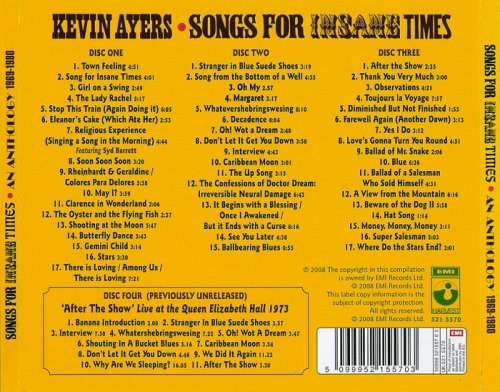 Kevin Ayers - Songs For Insane Times: An Anthology 1969-1980 [4CD] (2008)