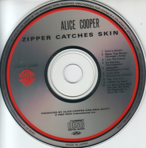 Alice Cooper - Zipper Catches Skin (1982) {1990, Japan 1st Press}