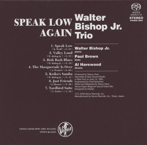 Walter Bishop Jr. Trio - Speak Low Again (1993) [2018 SACD]