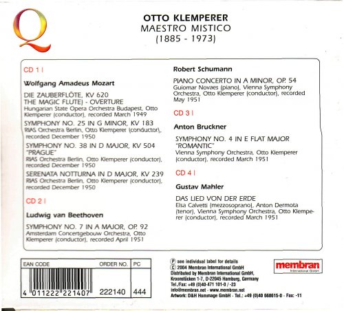 Otto Klemperer - Maestro Mistico (Quadromania, 4 CD)