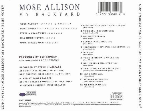 Mose Allison - My Backyard (1990)