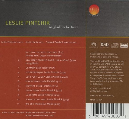 Leslie Pintchik - So Glad to Be Here (2003) [SACD]