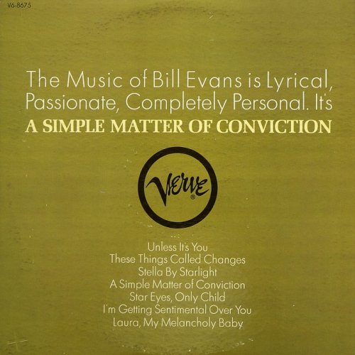Bill Evans, Shelly Manne, Eddie Gomez - A Simple Matter Of Conviction [LP] (1966)