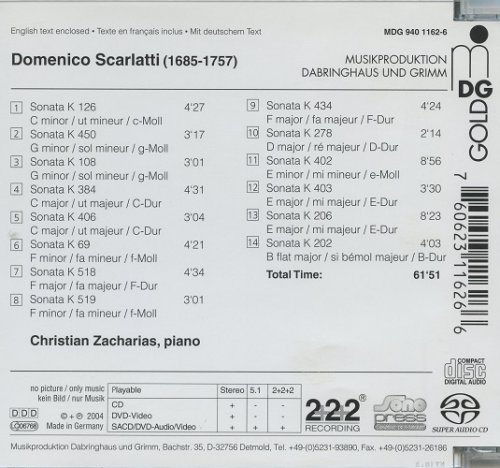 Christian Zacharias - Domenico Scarlatti: Sonatas (2004) [SACD]