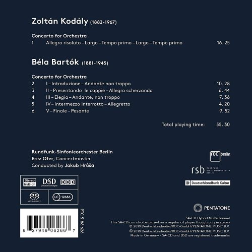 Jakub Hrusa - Bartok & Kodaly: Concertos for Orchestra (2018) [SACD]