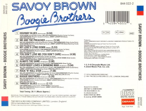 Savoy Brown - Boogie Brothers (1974)