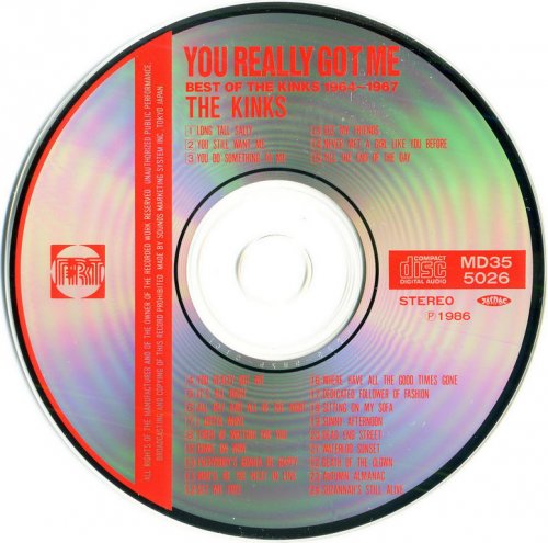 The Kinks - You Really Got Me: Best Of The Kinks 1964-1967 (1986) {Japan}