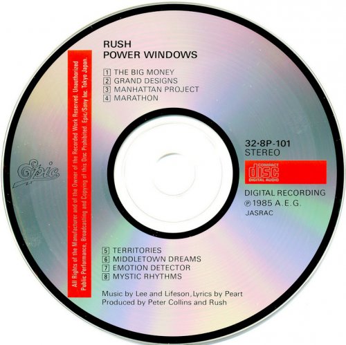 Rush - Power Windows (1985) {Japan 1st Press}