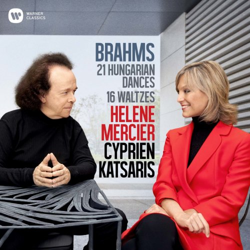 Cyprien Katsaris & Hélène Mercier - Brahms: 21 Hungarian Dances & 16 Waltzes for Piano Four (2018) [Hi-Res]