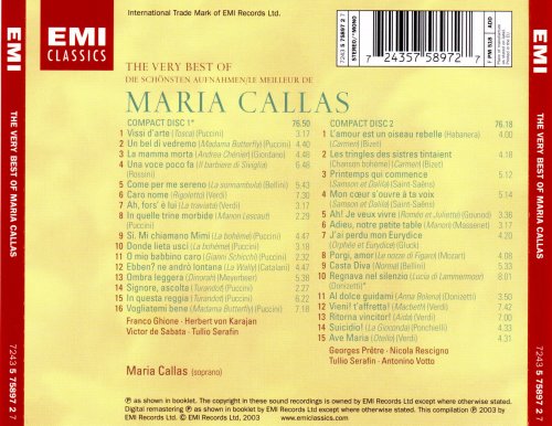 Maria Callas - The Very Best Of (2003)