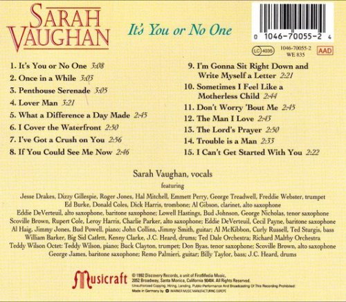 Sarah Vaughan - It`s You or No One (1999)