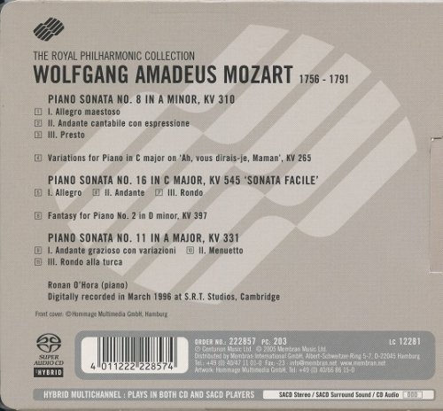 Ronan O'Hora - Mozart: Piano Sonatas (2006) [SACD]