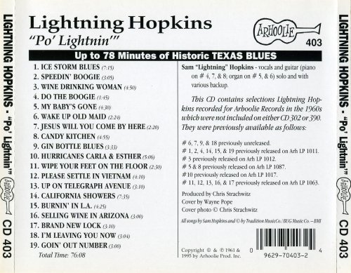 Lightnin' Hopkins - Po'Lightnin (1995)