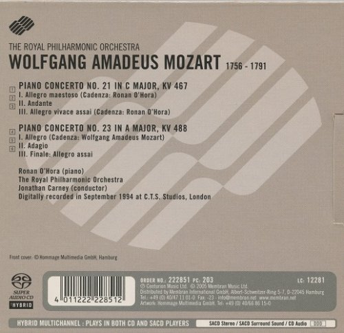 Ronan O'Hora - Mozart: Piano Concertos Nos. 21 & 23 (2005) [SACD]