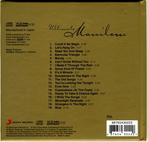 Barry Manilow - Ultimate Manilow (K2HD Mastering) 2002/2012