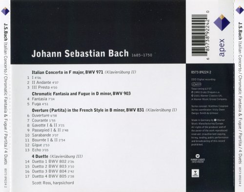 Scott Ross - J.S.Bach: Italian Concerto et al (2001)