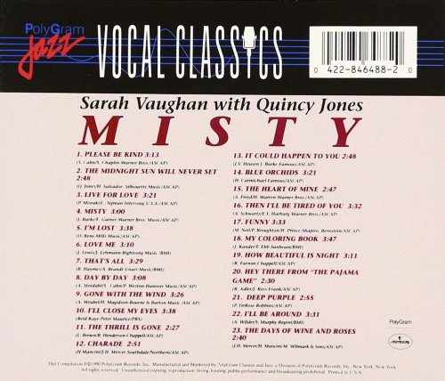 Sarah Vaughan with Quincy Jones - Mysty (1990)