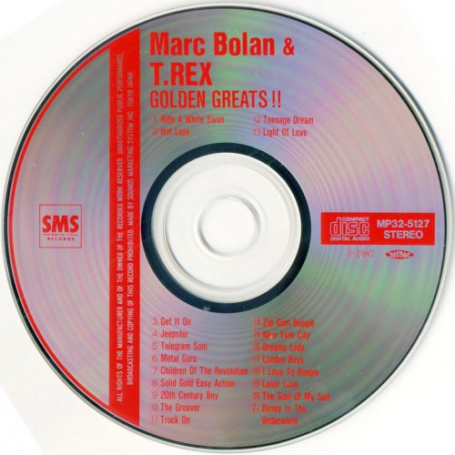 Marc Bolan & T. Rex - Golden Greats (1987) {Japan}