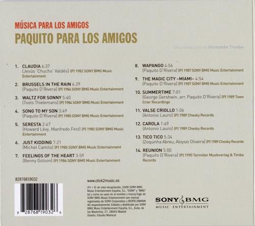 Paquito D'Rivera -  Paquito para los amigos  (2006)