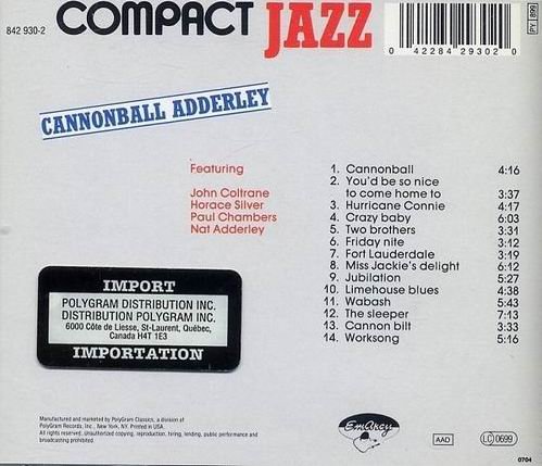 Cannonball Adderley - Compact Jazz (1990) Flac