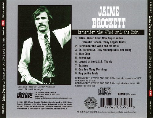 Jaime Brockett - Remember The Wind And The Rain (Reissue) (1968/2005)