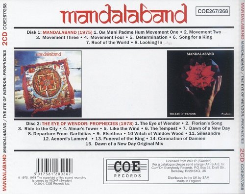 Mandalaband - Mandalaband / The Eye Of Wendor: Prophecies (Reissue) (1975-78/2004)