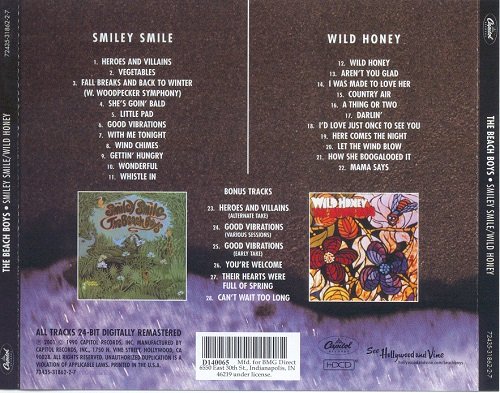 Beach Boys - Smiley Smile / Wild Honey (Remastered) (1967/2001)
