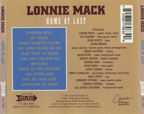 Lonnie Mack - Home At Last (Reissue) (1977/1994)