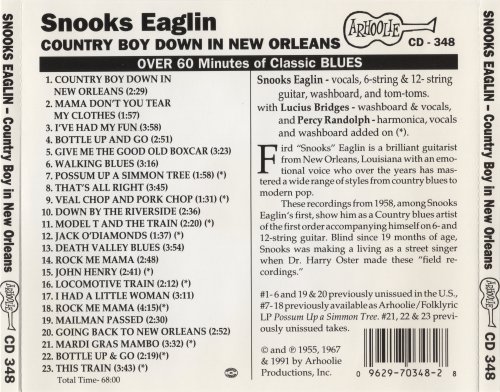 Snooks Eaglin - Country Boy Down In New Orleans (1991)