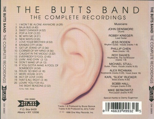 Butts Band - The Complete Recordings (John Densmore & Robby Krieger (ex The Doors)) (1996)