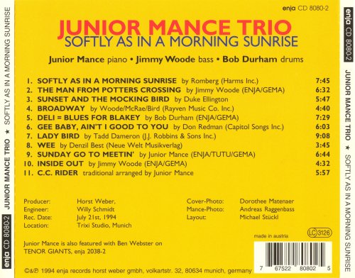 Junior Mance - Softly as in a Morning Sunrise (1994)