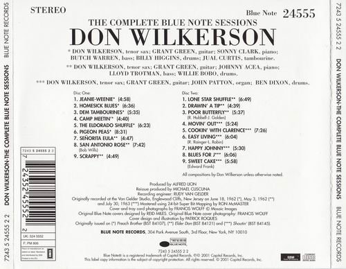 Don Wilkerson - The Complete Blue Note Sessions (2001) 320 kbps+CD Rip