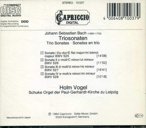Holm Vogel - Bach: Triosonaten BWV 525 526 527 528 (1984)