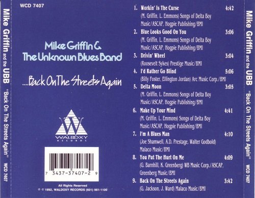 Mike Griffin & The Unknown Blues Band - Back On The Streets Again (1992 Lossless