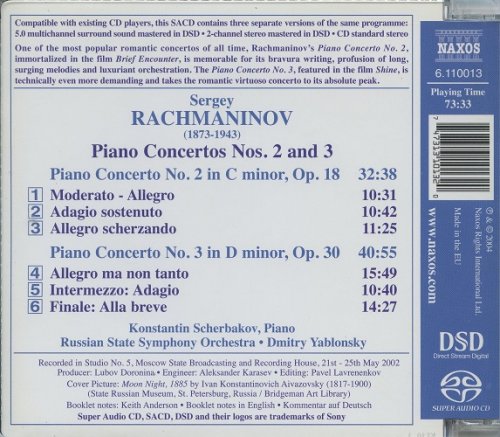 Dmitry Yablonsky, Konstantin Scherbakov - Rachmaninov: Piano Concertos Nos. 2 & 3 (2004) [SACD]