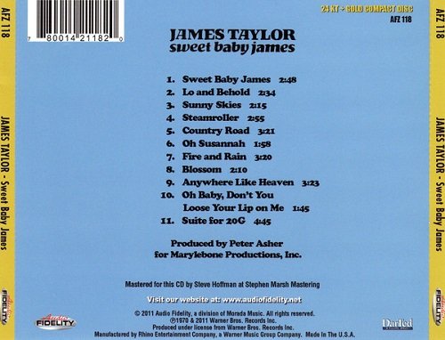 James Taylor - Sweet Baby James (Reissue) (1970/2011)