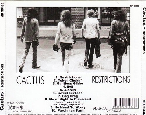Cactus - Restrictions (Reissue, Bonus Tracks Remastered) (1971/2005)