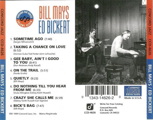 Bill Mays & Ed Bickert - Concord Duo Series: Volume 7 (1994) FLAC