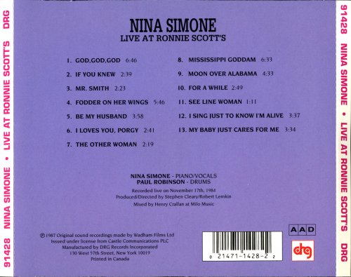 Nina Simone - Live At Ronnie Scott's (1984) FLAC