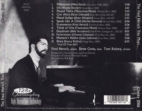 Fred Hersch Trio - The Fred Hersch Trio Plays (1994)