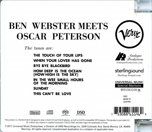 Ben Webster & Oscar Peterson - Ben Webster meets Oscar Peterson (2011) [SACD]