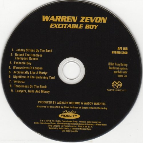 Warren Zevon - Excitable Boy (2013, Audio Fidelity)