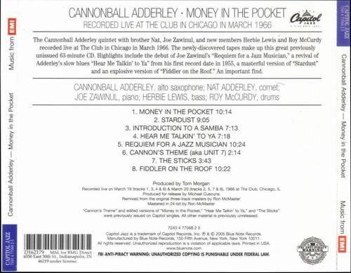 Cannonball Adderley - Money In The Pocket (1966) CD Rip