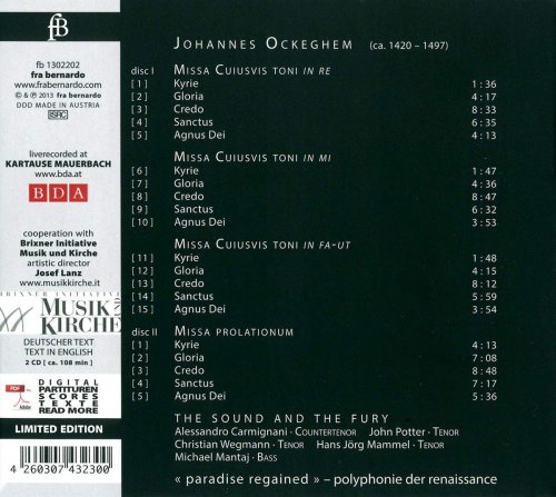 The Sound and the Fury - Johannes Ockeghem: Missæ Cuiusvis toni & Prolationum (2013)