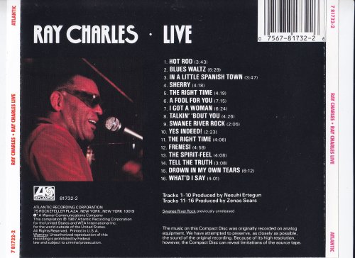 Ray Charles - Ray Charles Live (1987) FLAC