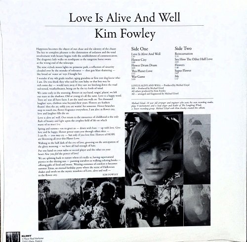 Kim Fowley - Love Is Alive And Well (Reissue) (1967/2012) Vinyl Rip